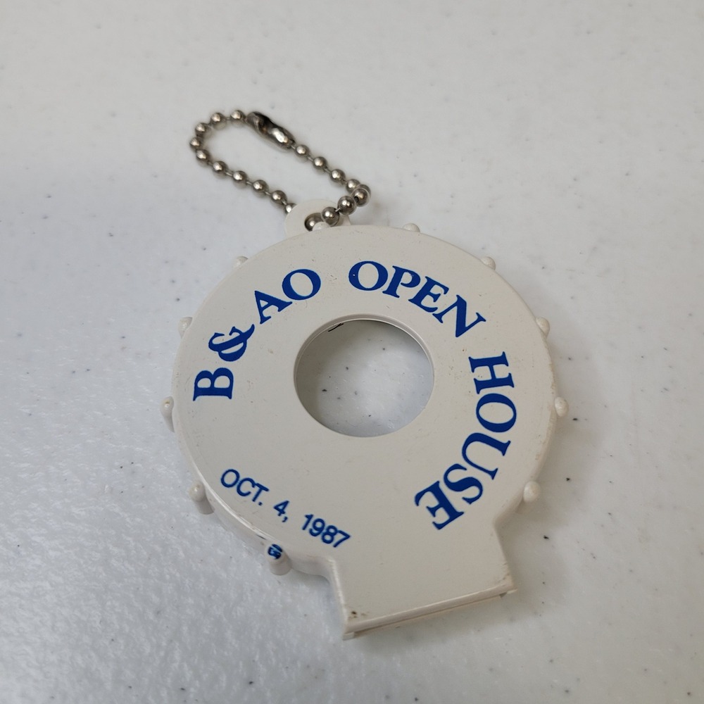 Vintage B&O Railroad 1987 Open House Keychain Bottle Opener Action Line